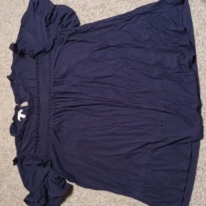 Maurices Womens Ruffle top Sz XL Boho Casual Basic Office Profesional